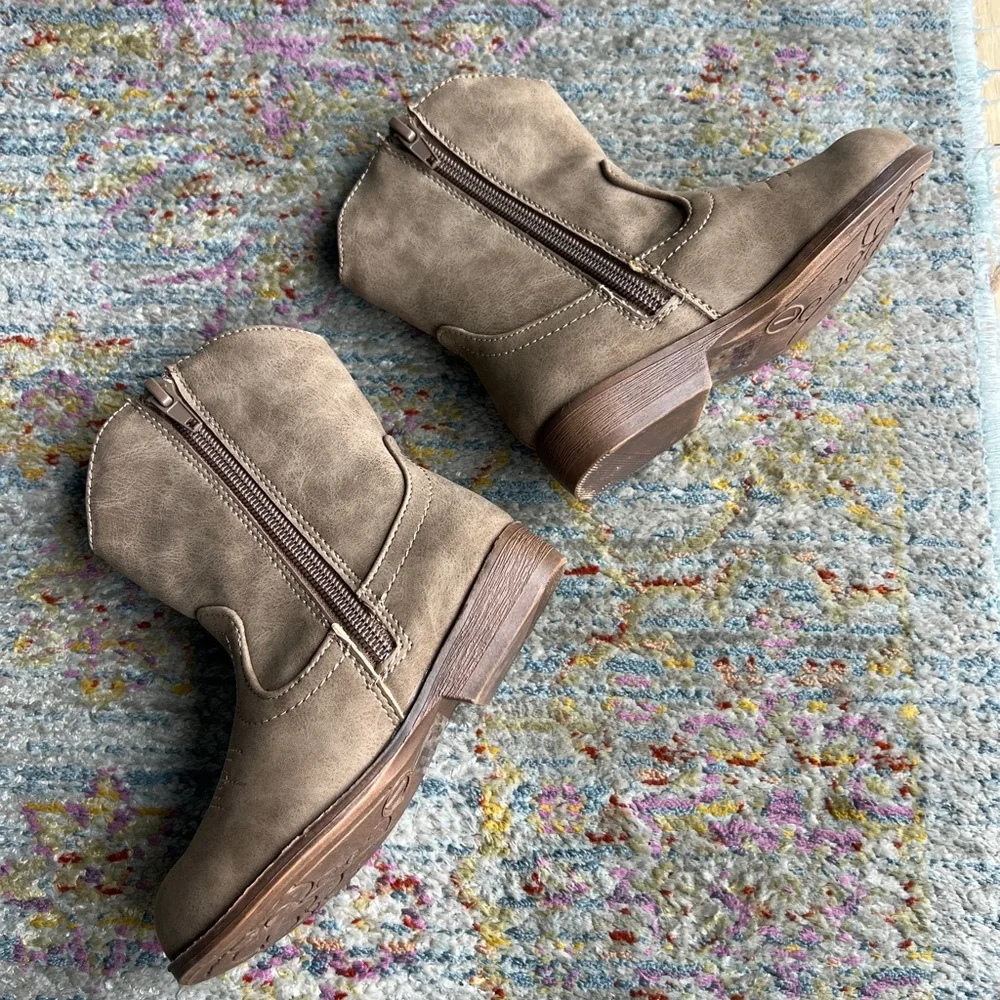 Jellypop Kids' Lil‎ Gladden Western Boots Tan Glitter Girls Size 7M